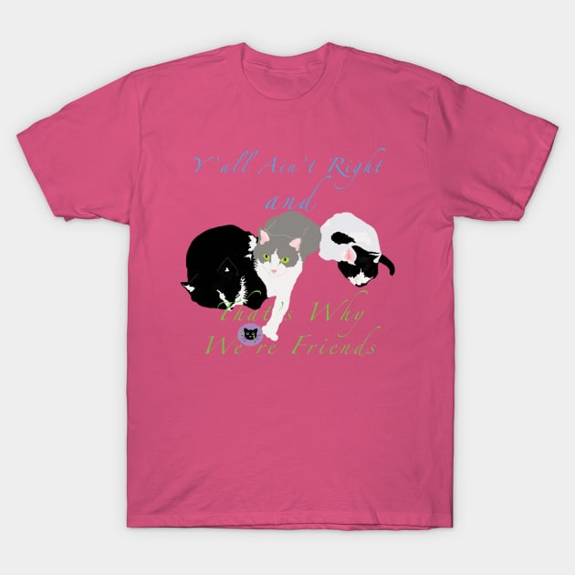 Y'all ain't right that's why we're friends - cat puddle T-Shirt by TanoshiiNeko